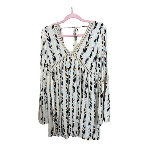 Design Lab Lord & Taylor lightweight long sleeve pattern tunic Medium - Picture 1 of 6